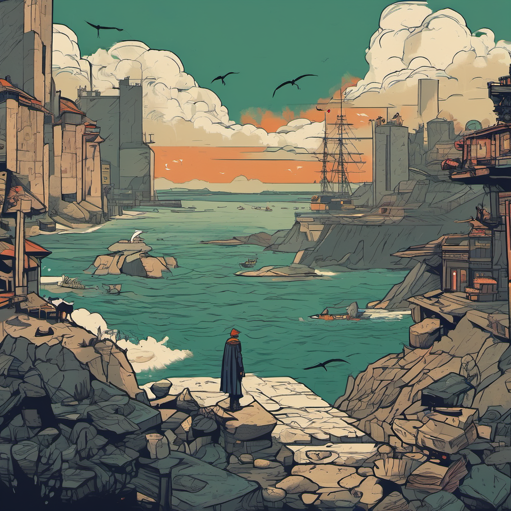 Tidemeet at twilight — Key artwork for The Posting